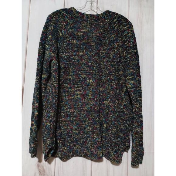 Time and Tru Sweater Ladies 22 Black VNeck - Picture 2 of 6